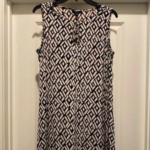 MSK Women's Black and White Dress